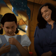Young Alma, in costume with her mother, in a memory that’s starting to crack.